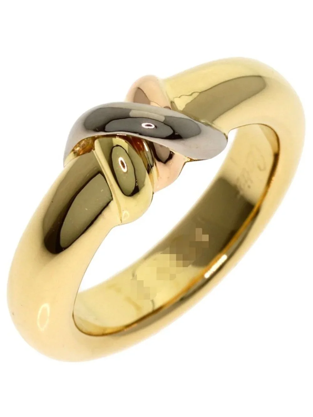 Cartier Trinity Red 50 Ring 18k Yellow Gold 18k Pink White